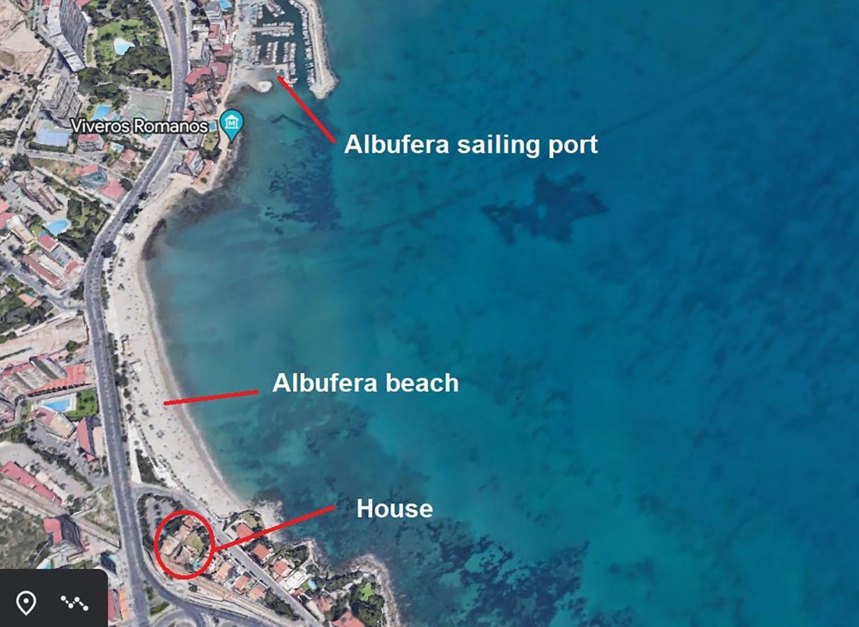 Great Villa, Sea Views, 20 Secs Walk To The Beach, Bbq, 9 People, 5 Mins Car From Alicante City Center, Sailing Club 3 Mins Walk Exterior foto